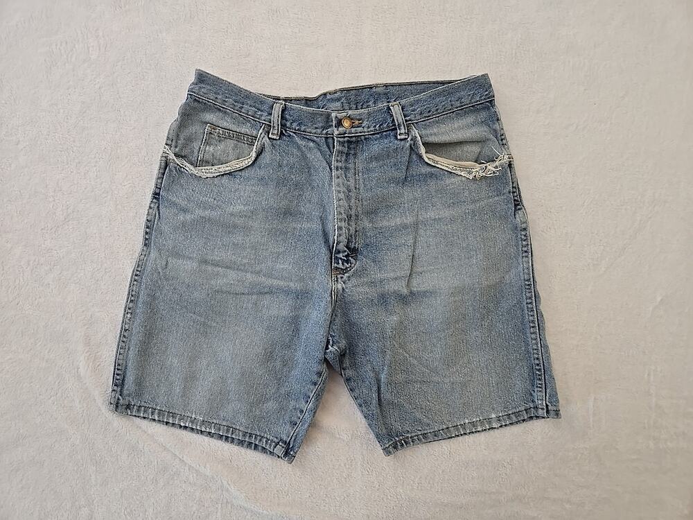 Wrangler Vtg 90s Authentic Western Denim Shorts Mens Sz 36 Jorts Workwear USA